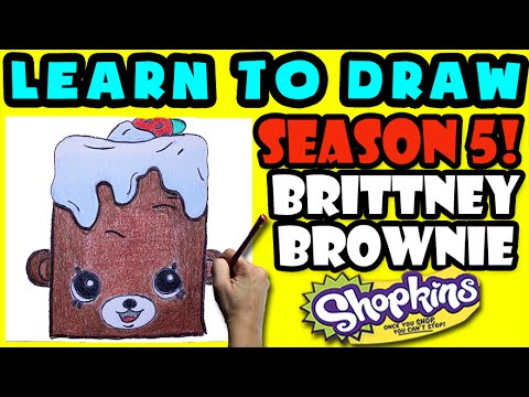 How To Draw Shopkins SEASON 5: Brittney Brownie, Step By Step Season 5 Shopkins Drawing Shopkins