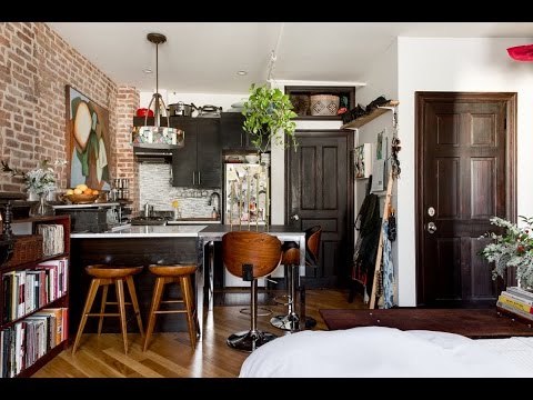 tour charming studio  apartment with rustic  touch Brooklyn 