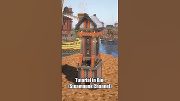 Easy Steampunk Tower Build Tutorial – Minecraft #shorts