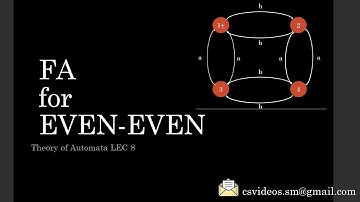 FA for EVEN-EVEN language | theory of Automata | lec 8