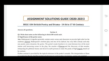 BEGC 104 Ignou Solved Assignment 2020-21