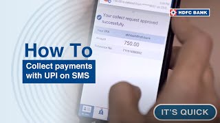 Collect payments with UPI on SMS | HDFC Bank