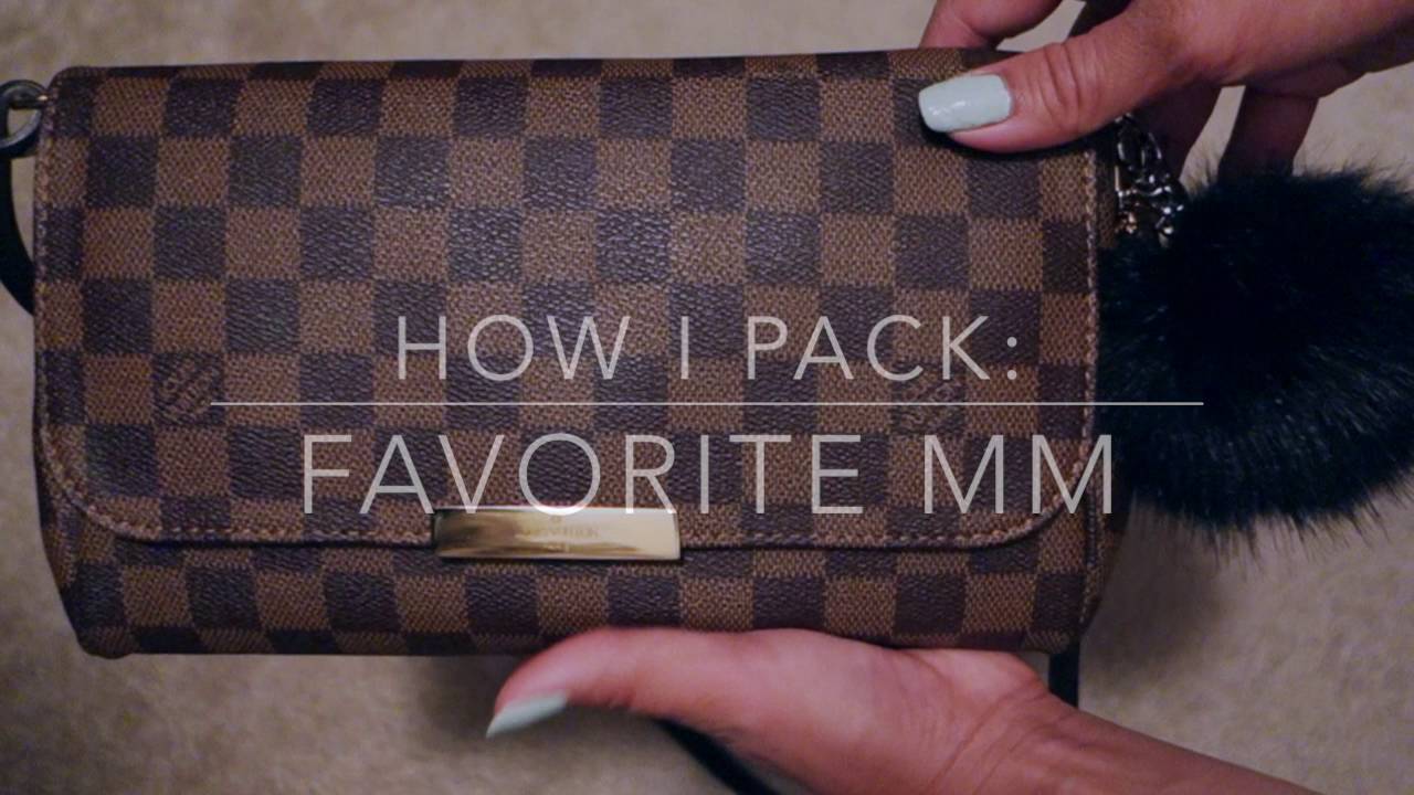 Louis Vuitton Favorite MM | How I pack my bag | - YouTube