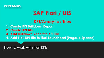 Part 2 - Create Fiori KPI Tile and configure on Launchpad (Drill down Report)