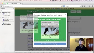 Readlang Web Reader Bookmarklet in Firefox