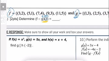 Composite Functions (ordered Pairs)