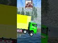 SPINTIRES MUDRUNNER Eps 292.Red Sand Dump Truck Drags Yellow Hauler Across Broken Bridge Gap