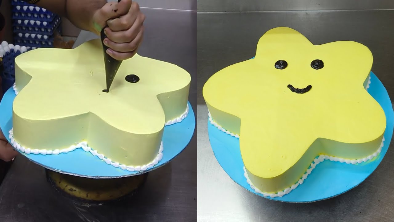 Star cake cutting star cake decoration star cake new design 🌟