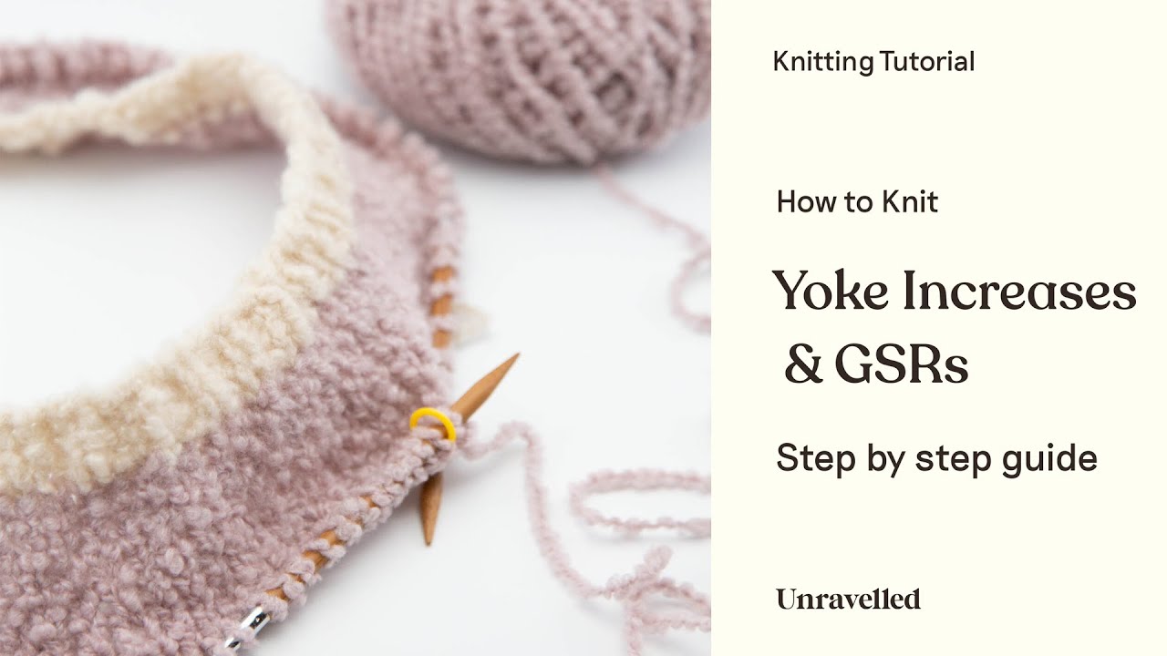 Knitting Tutorial - Yoke Increases & German Short Rows (Tennis