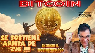 Bitcoin se sostiene sobre los 29.5K!!  ¿Es serio este movimiento?