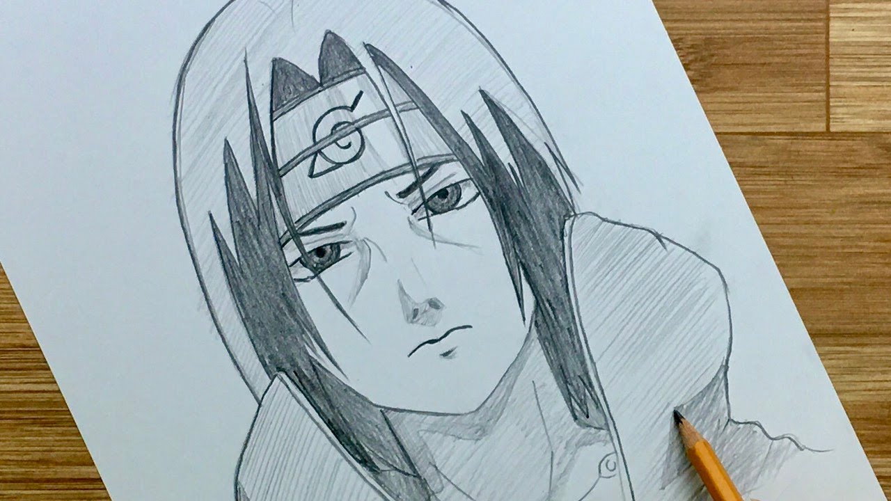 How to Draw ITACHI - UCHIHA Simple Pencil #Shorts | Cong Dan Art ...