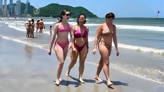 🇧🇷 Balneario Camboriu Beach A Hot Day Brazil