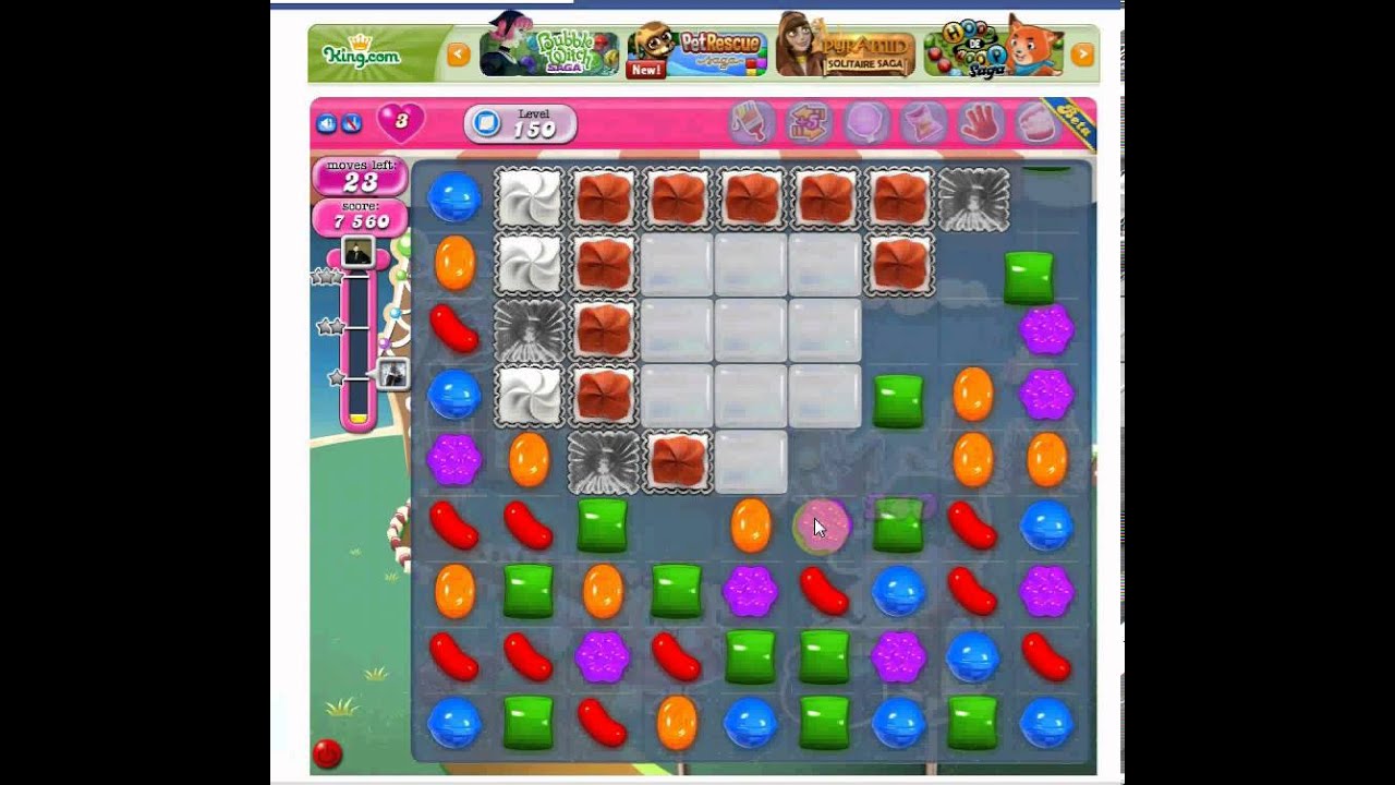 Candy Crush Saga Level 150 - YouTube