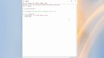 Python ile İstenilen Uzunluğa Göre Kare Çizdirme