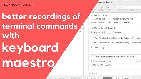 Record better terminal demos with Keyboard Maestro