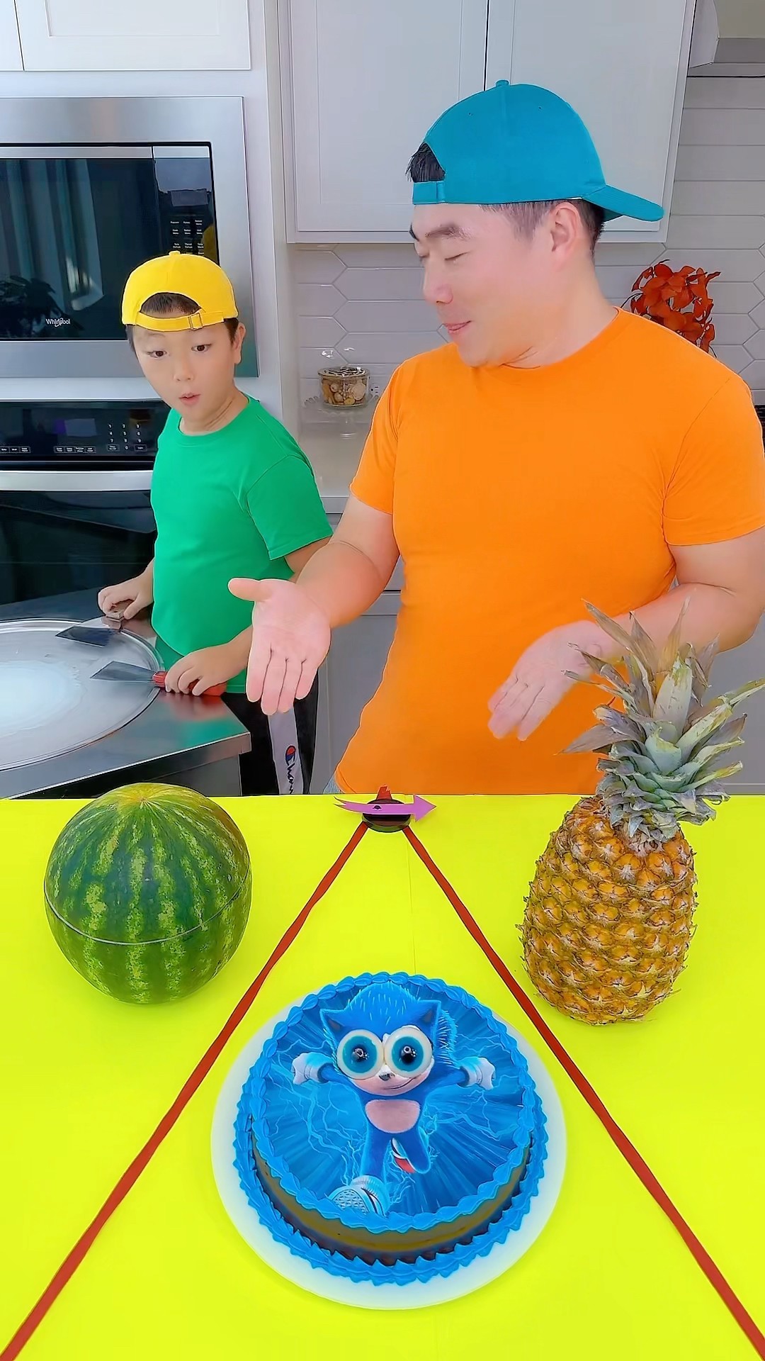 Sonic cake vs lemonade ice cream challenge!? #funny by Ethan Funny Family