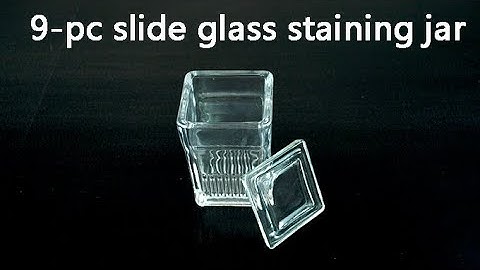 laboratory pathological tissue slide glass staining jar 9pc glass staining jar