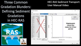 HEC-RAS Sediment Transport Gradations: Three common errors
