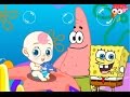 Spongebob &amp; Patrick Babysit ♥ Spongebob Baby Care And Dressup games ♥ スポンジボブ＆パトリック・ベビーシッター
