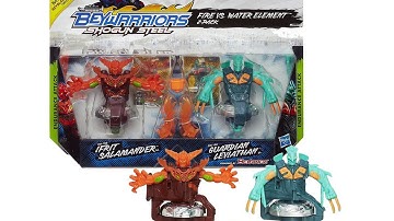 Beyblade Shogun Steel BeyWarriors Fire vs. Water Element 2-Pack Unboxing Review