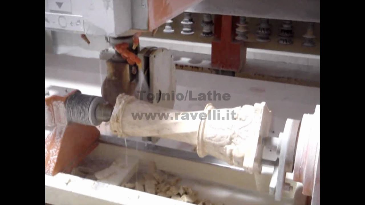 Lathe marble processing / Tornio Lavorazione del marmo (Ravelli