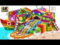 Satisfying Video | Make Sci-fi Navy Playground Have Gigantic Slides And Ball Pool ASMR Magnet Balls