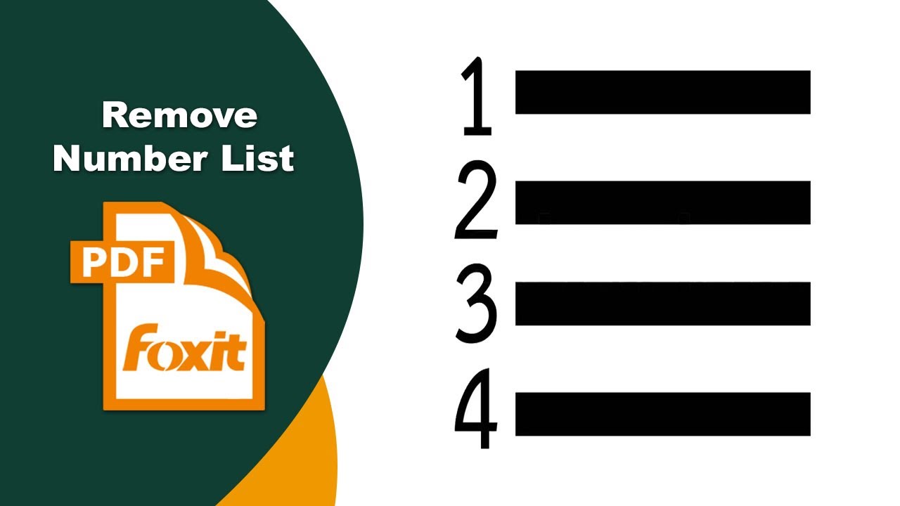 How to Delete Numbered Lists in a PDF Document in Foxit PDF Editor ...