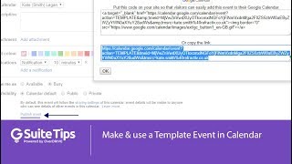 Make and use a template event in Google Calendar