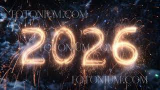 New Year Transition 2025 To 2026 Fireworks Celebration - Royalty Free Video Download Link In Desc