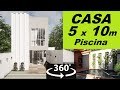 CASA PEQUENA 5 x 10 m   COM PISCINA