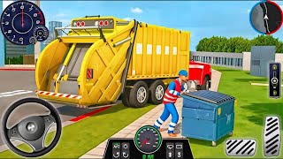 쓰레기 수거 트럭 실감나는 시뮬레이터 3D - 도시 도로 쓰레기 덤프 트럭 게임 - 안드로이드 게임플레이 screenshot 4