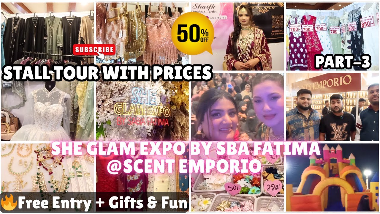 💥 She Glam Expo | GAUHAR KHAN | STALL TOUR WITH PRICES-PART-3 Vlog 2025 Hyderabad #new #foryou #expo