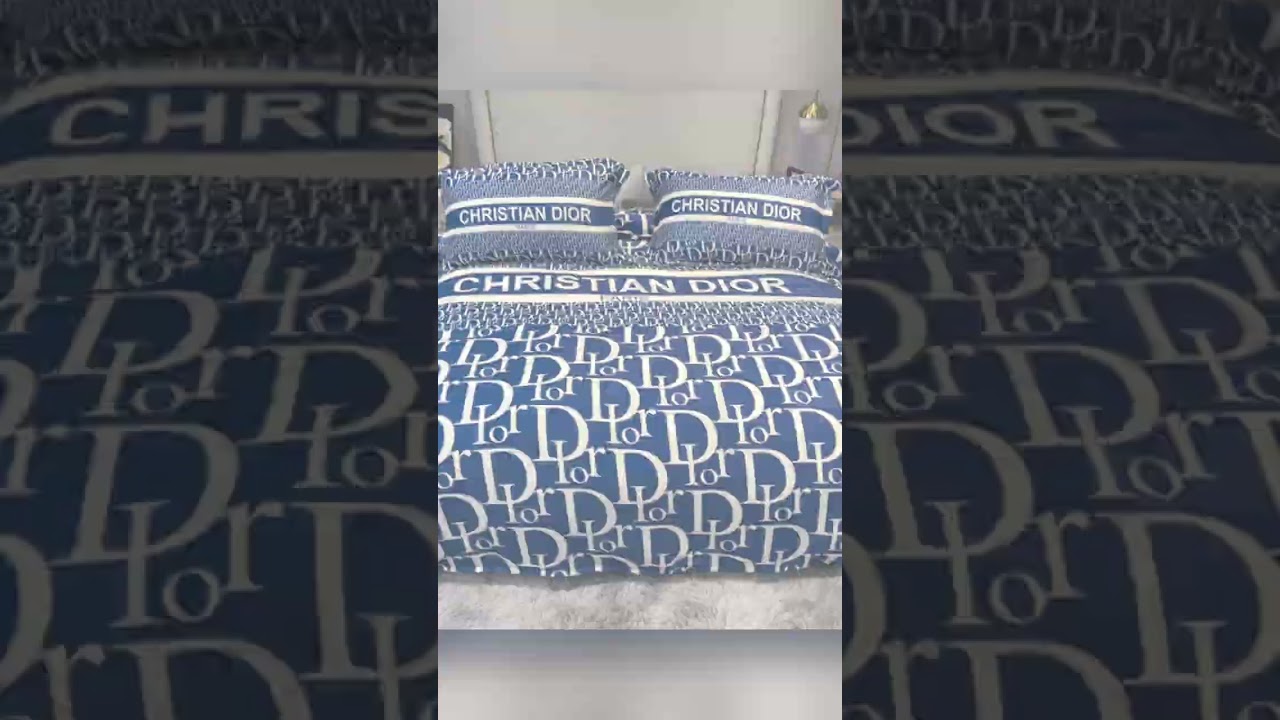 Elevate Coziness with Luxurious Blue Dior Throw Blanket Set! 💙