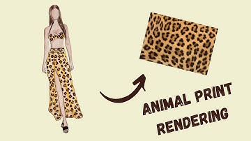 How to draw Animal Prints|| Fashion Illustration || Easy approach || Fabric Rendering.