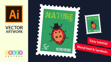 POSTAGE STAMP | Easy Illustration Tutorial