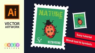 POSTAGE STAMP | Easy Illustration Tutorial POSTAGE STAMP | Easy Illustration Tutorial