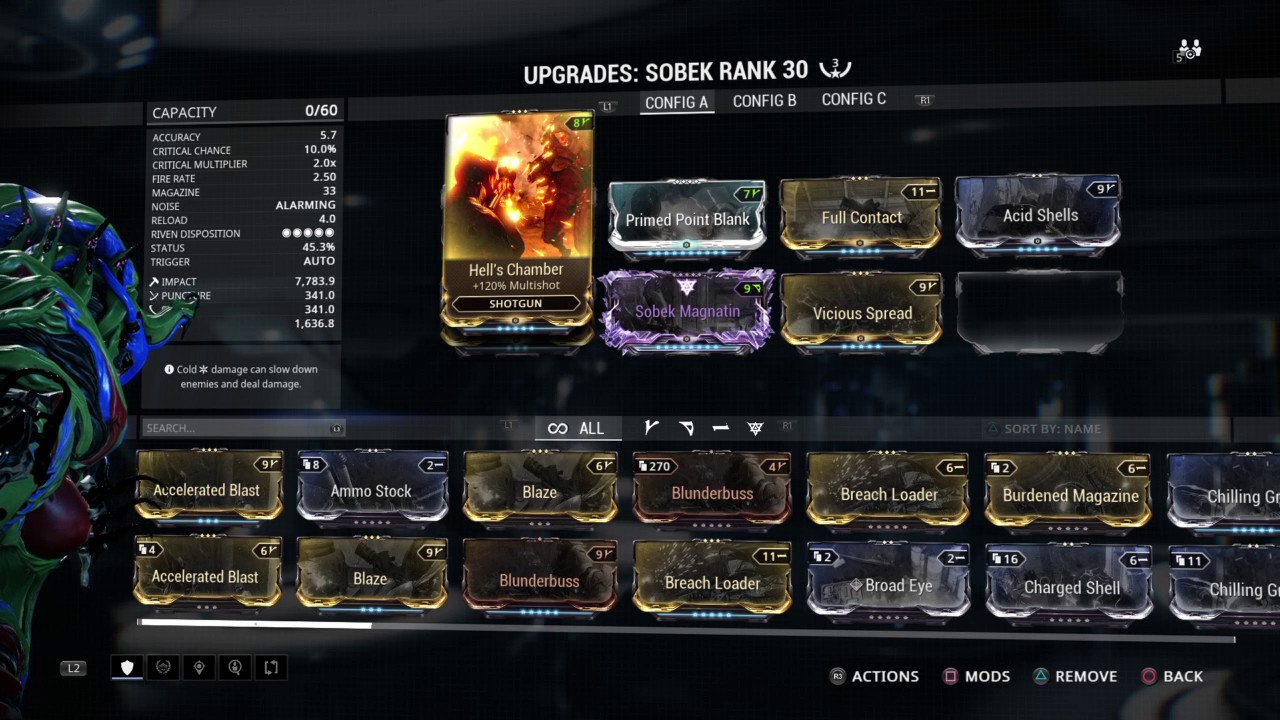 Warframe Sobek 3 Forma Acid Shells Build Youtube