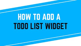 How to add a To-do list widget screenshot 5