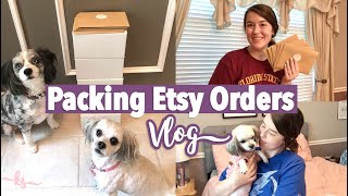 Pack Etsy Orders with Me! Etsy Shop Vlog