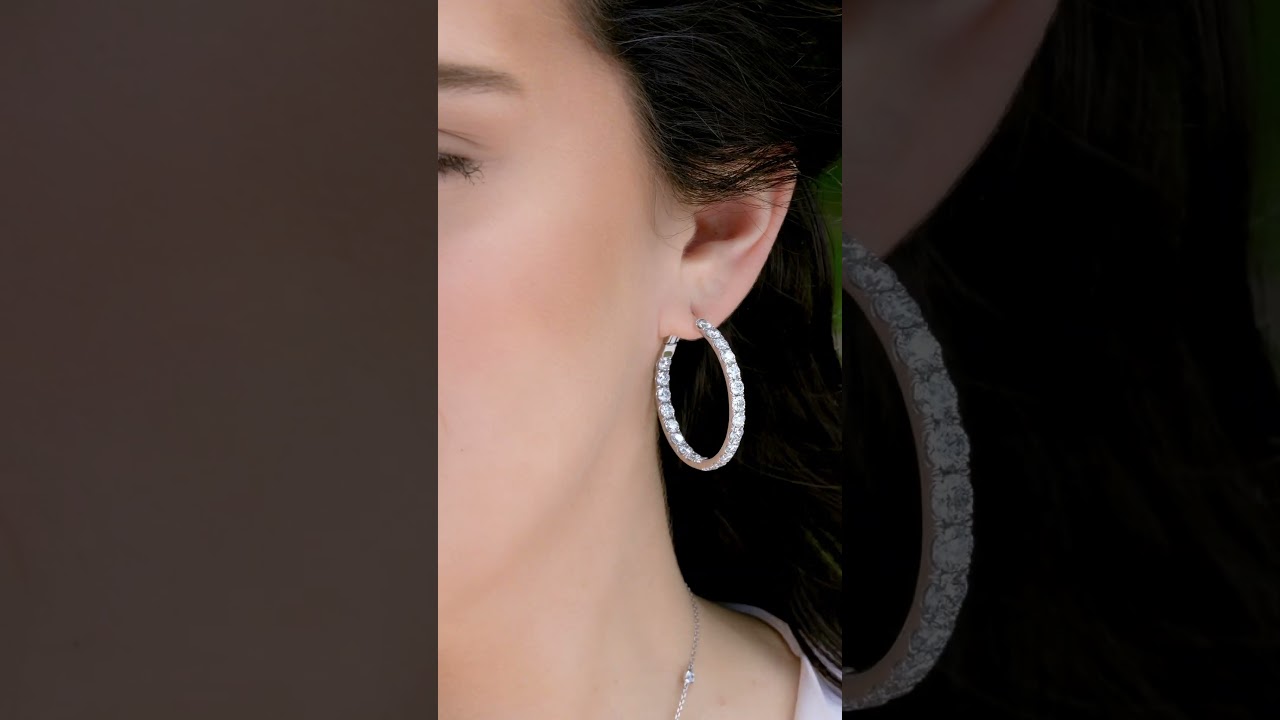 Diamond hoops are the perfect way to dress up any outfit!