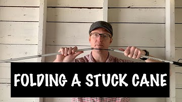 How to Fold a White Cane That is Stuck Open