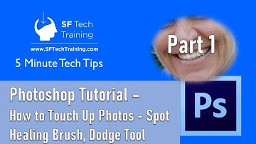 Photoshop Tutorial   How to Touch Up Photos   Spot Healing Brush, Dodge Tool