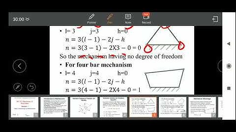 ME 301 - Mechanics of Machinery - Module 1 - Part 2 - Mechanisms, Degree of freedom, MA, TA