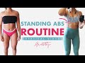 10 Min STANDING ABS Workout to get a small waist (no equipment & no jumping)