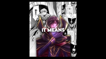 Lelouch Evil Speech #anime #codegeass #foryou #weeb #otaku