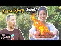 Challenging my boyfriend to eat VERY SPICY chicken wings 🔥