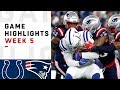 Colts vs. Patriots Week 5 Highlights | NFL 2018