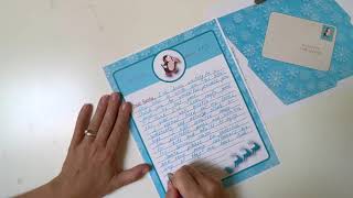 Writing and sending Letter to Santa Clause to North Pole using a template Christmas kit