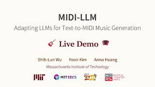 [Live Demo] MIDI-LLM: Adapting LLMs for Text-to-MIDI Music Generation