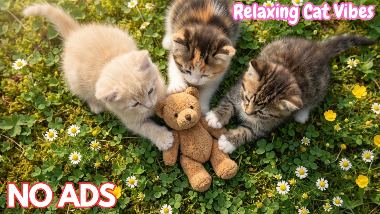 12 часов успокаивающей музыки для кошек 😴 Глубокое успокаивающее звучание, снятие стресса, расслабл